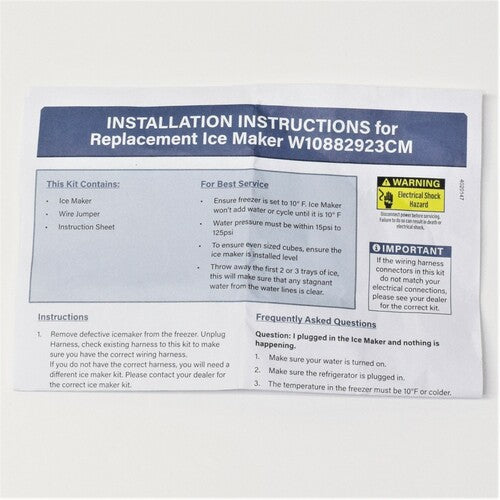 Refrigerator Icemaker for Whirlpool W10882923 W10377151