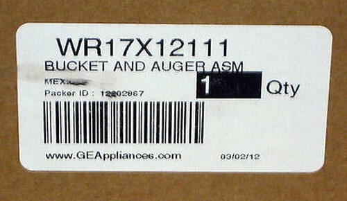 WR17X12111 Genuine GE Refrigerator Freezer Ice Bucket Auger AP3957537 PS1483293