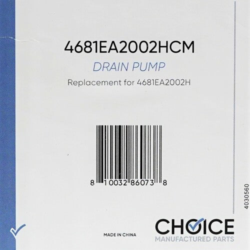 Dishwasher Drain Pump for LG 4681EA2002H