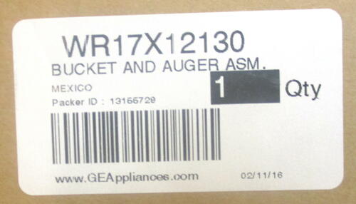 GE Refrigerator Freezer Icemaker Bucket & Auger WR17X12130 AP3996036 PS1483310