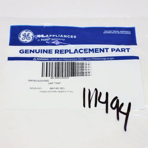 WE18X10002 Genuine GE Dryer Lint Screen Filter Trap NEW