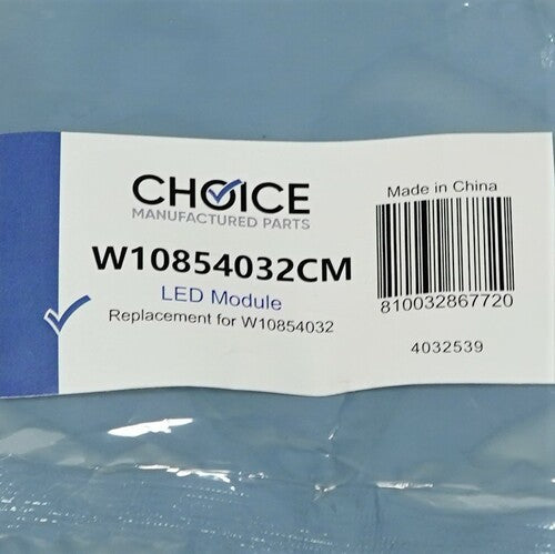 Choice Parts W10854032 for Whirlpool Refrigerator LED Light Module Assembly