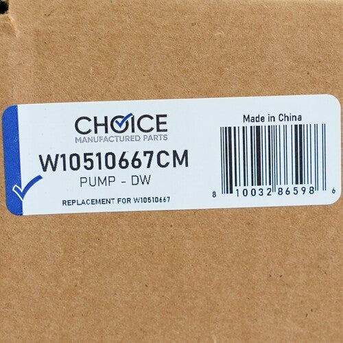 Choice Parts W10510667 for Whirlpool Dishwasher Circulation Water Pump