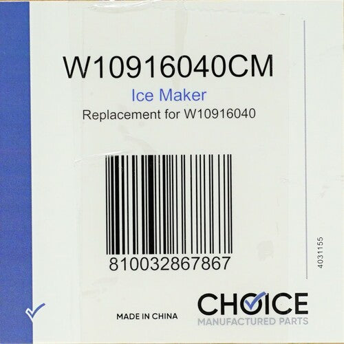 Choice Parts W10916040 for Whirlpool Refrigerator Eight Cube Ice Maker Assembly