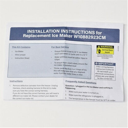 Refrigerator Icemaker for Whirlpool W10882923 W10377151