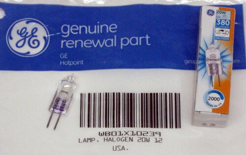 WB01X10239 Genuine GE Halogen Lamp Light Bulb Lamp 20 Watt 12 Volts G4 380 Lumen AP3671146 PS951718