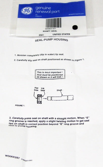 GE Dishwasher Shaft Seal WD8X181 AP2038837 PS263930