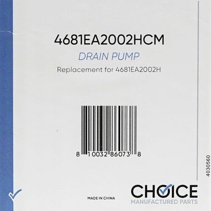 Dishwasher Drain Pump for LG 4681EA2002H