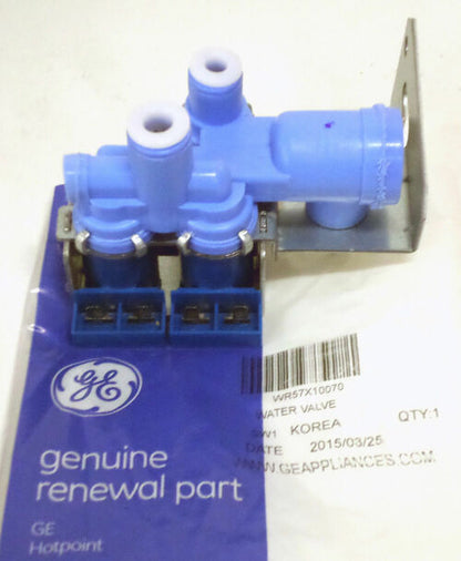 WR57X10070 GE Refrigerator Icemaker Water Inlet ValveTriple Coil Solenoid AP3996264 PS1483564