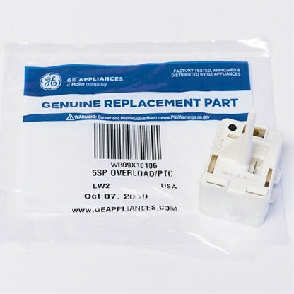 WR09X10106 GE Refrigerator Compressor Relay Overload PS963864 AP3796513