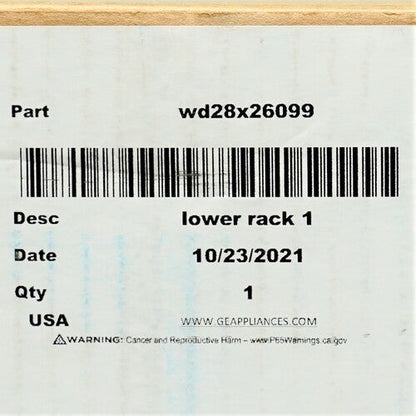 GE WD28X26099 Lower Dishwasher Rack Genuine OEM