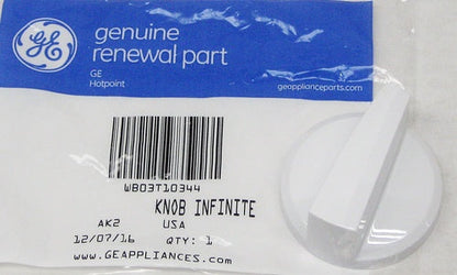 GE Range Burner Knob White WB03T10344 AP5789071 PS8746152