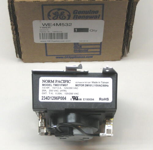 WE4M532 GE Dryer Timer AP5788219 PS8746223