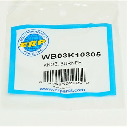 Number ERWB03K10305 Gas Range  Burner Knob for GE General Electric Appliance number WB03K10305
