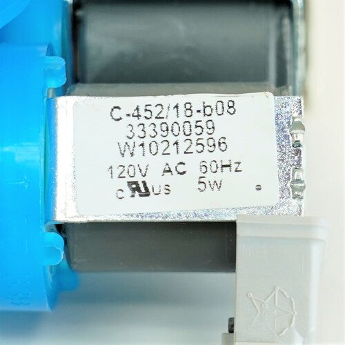 W10212596 for Whirlpool Washer Water Inlet Solenoid Valve AP4482373 PS2366737