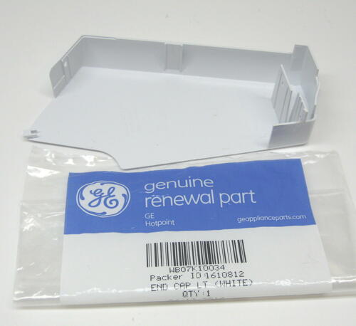 Range Oven Console End Cap Left Side White GE WB07K10034 AP2623259 PS228363