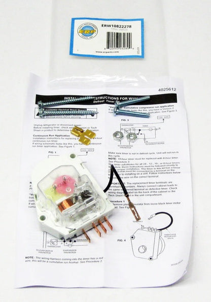 W10822278 Refrigerator Defrost Timer Control for Whirlpool AP5985208 PS11723171