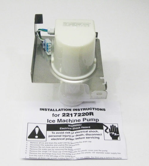 2217220 for Whirlpool Ice Machine Maker Water Pump