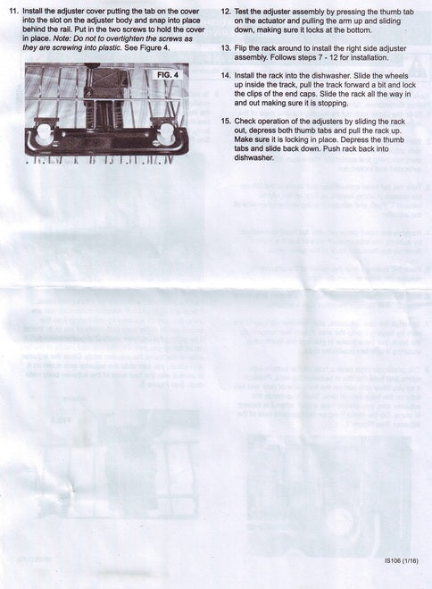 Dishwasher Upper Rack Adjuster Kit for Whirlpool Kitchenaid W10712394 AP5956100 PS10064063