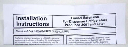 Genuine OEM GE Refrigerator Funnel Extension WR49X10075 for AP3414746 PS966586