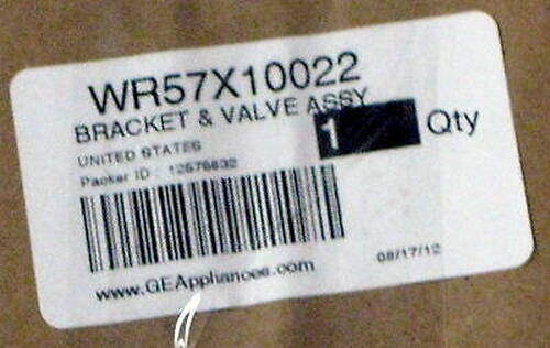 WR57X10022 Genuine GE Refrigerator Ice Water Solenoid Valve AP2071734 PS304364