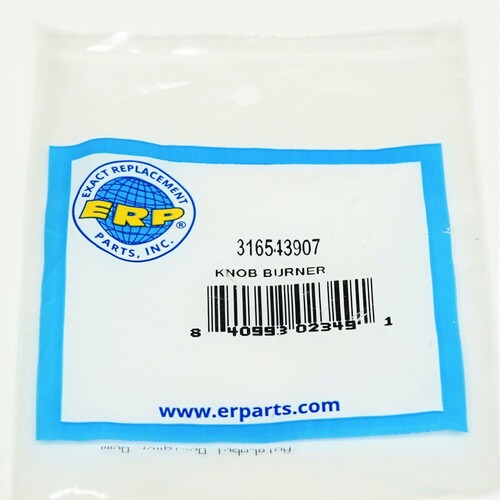 ERP 316543907 for Electrolux Frigidaire Gas Range Oven Burner Knob