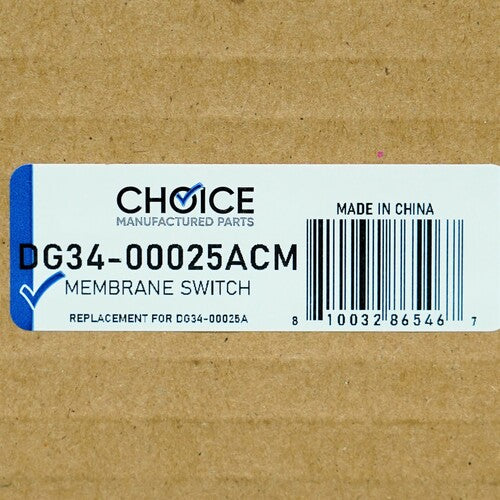 Choice Parts DG34-00025A for Samsung Range Oven Membrane Switch Touchpad