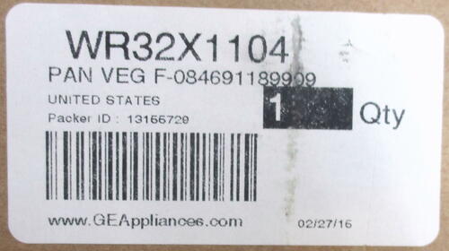 WR32X1104 GE Refrigerator Vegetable Crisper Pan AP2069040 PS300827