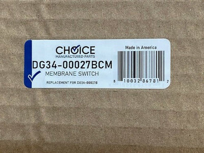 Choice Parts DG34-00027B for Samsung Range Membrane Switch Touchpad Overlay