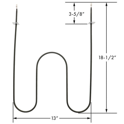 ERB1551 for Whirlpool W10201551 Broil Element Electric Range Oven Unit Upper