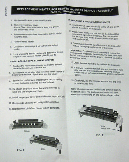 WR51X10101 for GE Refrigerator Defrost Heater Glass Tubes AP4355467 PS1993872