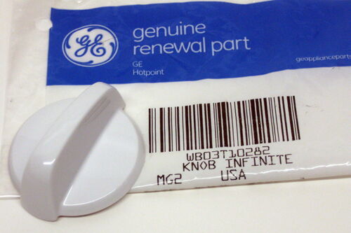 WB03T10282 Genuine GE Stove Range White Burner Knob AP4345833 PS2321074