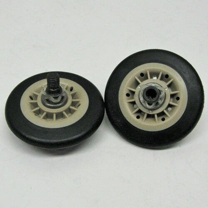 2 PACK of 134715900 for Electrolux Frigidaire Dryer Drum Roller Wheel and Shaft