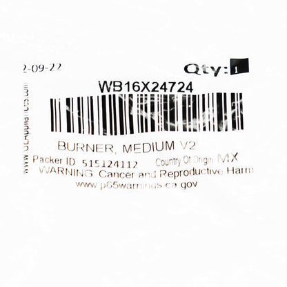 General Electric WB16X24724 OEM Gas Range Burner for GE and Hotpoint - Medium V2