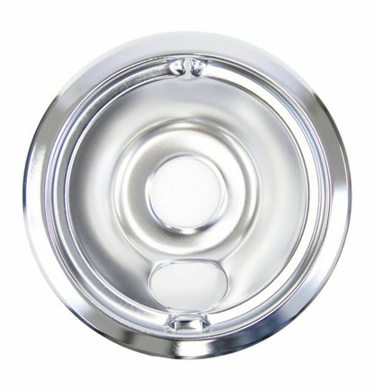 GE WB31M16 GE Kenmore Stove 6 Inch Chrome Burner Bowl Drip Pan PS244371